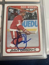 3 Jimmy Carson autographed hockey cards 