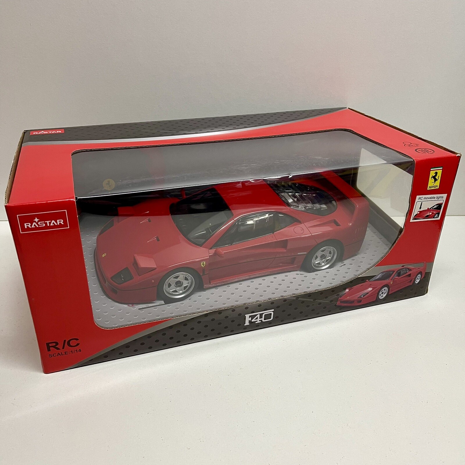 Voiture télécommandée Ferrari F40 Rastar 1:14 rouge, le cadeau d'anniversaire idéal pour enfant
