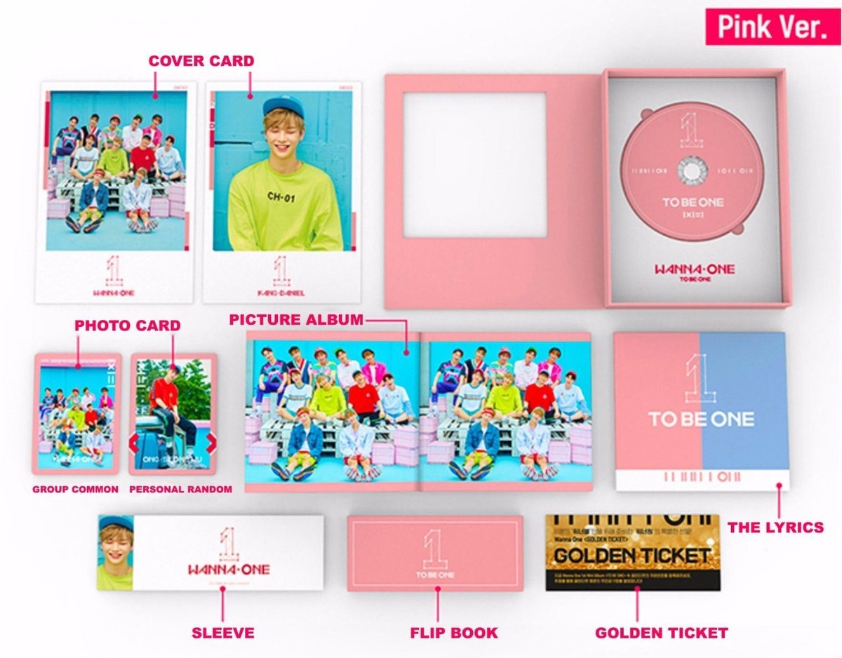 WANNA ONE 1st Mini Album SKY Ver. CD+Flip Book+Cover Card+