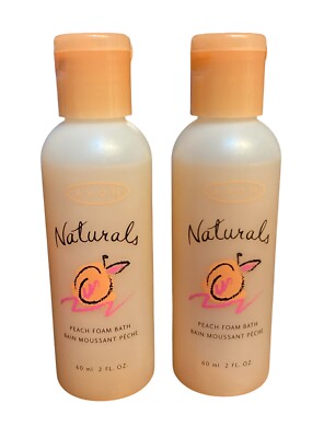 Avon Naturals Peach Foam Bath 2 X 2 Fl Oz New Sealed