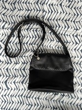 Borsa piccola a tracolla vintage Y2K Espirit in raso nero