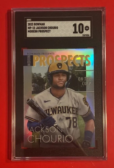 SGC 10 2023 Bowman Modern Prospect #MP-12 Jackson Chourio Milwaukee Brewers RC