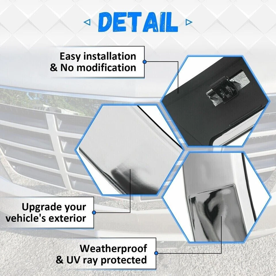 Хромированная отделка молдингом капота для 07–14 Cadillac Escalade ESV EXT - Изображение 3 из 4