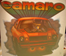 BLOWN CHEVY CAMARO 1970's VINTAGE MUSCLE CAR IRON ON TRANSFER NICE B-20