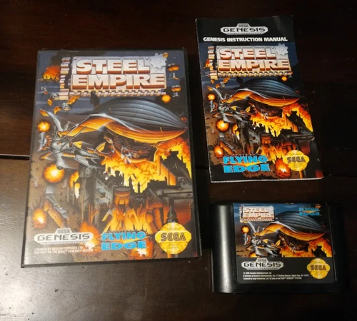New ListingSteel Empire (Sega Genesis, 1992) CIB Complete in Box w/ Manual, Tested + Works!