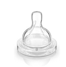 Philips Avent Classic Medium Flow Nipples, 3M , Clear, SCF633/27, Qty 2