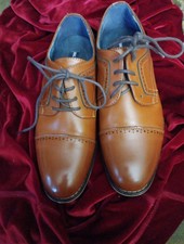 Bruno Marc Prince-K1 Boys Size 5 Brown Dress Church Shoes Oxford Lace Up Derby