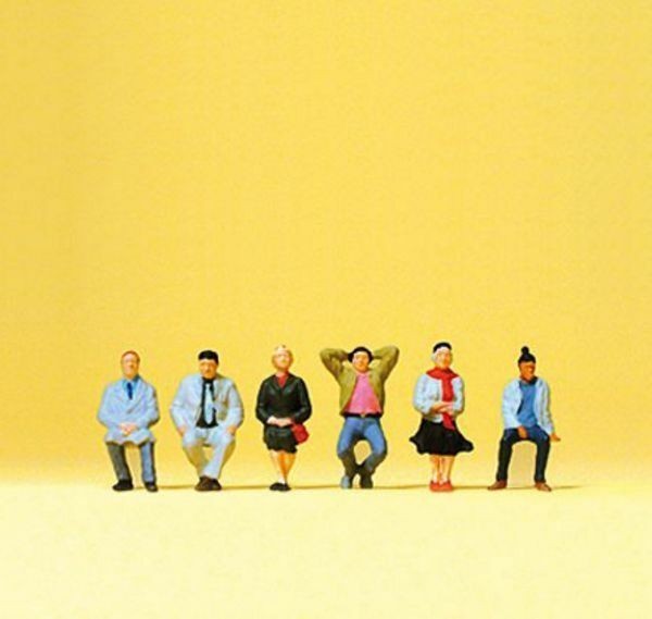 Preiser 79213 N Scale Passengers Seated Passengers pkg(6)