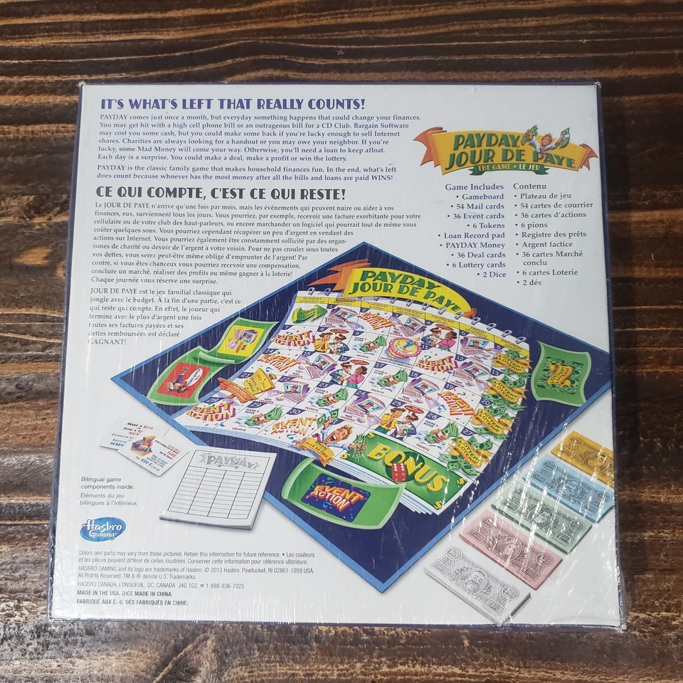Juego de Mesa Jour De Paye Payday Hasbro Bilingüe Francés Francés Inglés Completo Foto 2 de 4