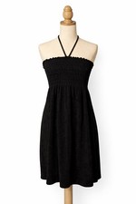 Wild Fable Womens Smocked Mini Halter Dress Size L Sleeveless Fit Flare