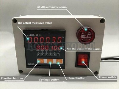 Meter Counter 100ppr Rotary Encoder Wheel Roll Digital Electronic Length Measure