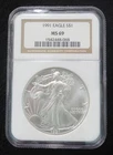 1991 American Silver Eagle * NGC Graded * MS69