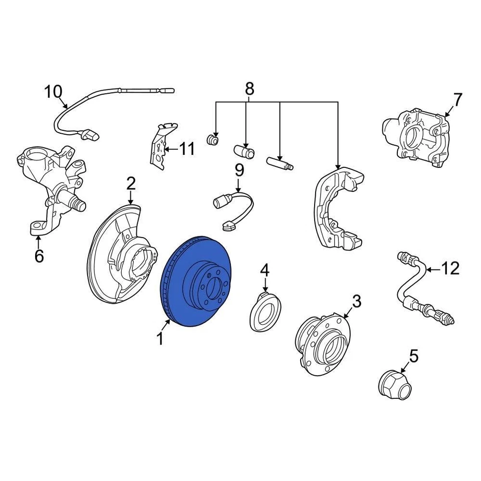 For BMW 740iL 1995-2001 BMW 34116757747 Front Disc Brake Rotor Foto 2 de 2