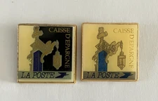 111 - 2 Pin's LA POSTE PTT CAISSE D'EPARGNE - A.M.C.P VICHY