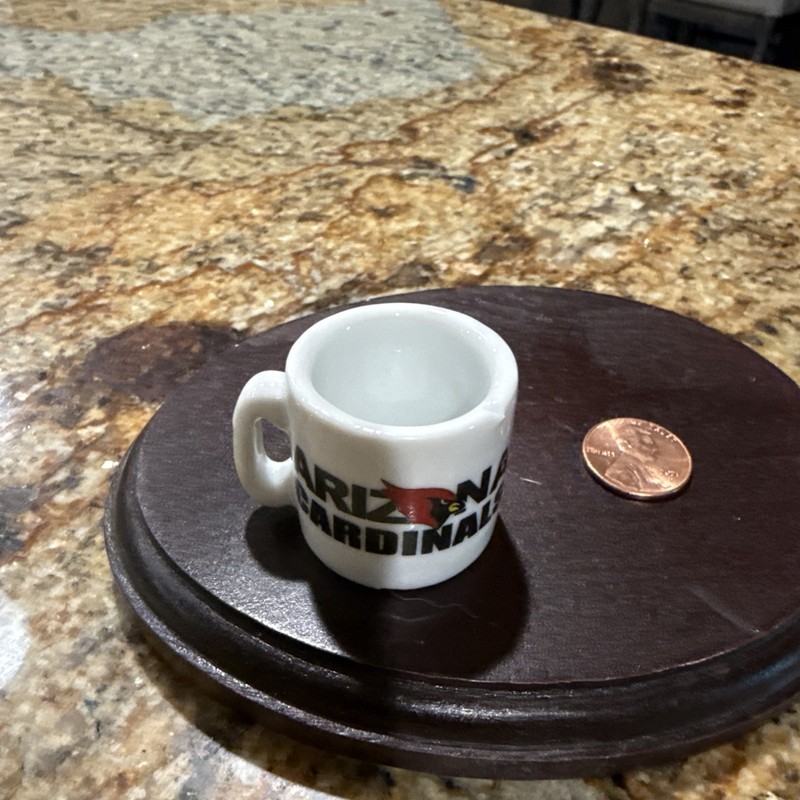 Mini Coffee Cup Mug ARIZONA CARDINALS  1.25" Collectible Miniature