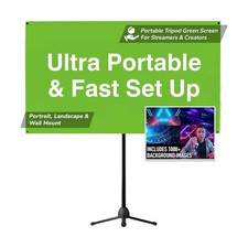 Valera 70in Green Screen Backdrop with Stand for Streaming, Ultra Portable 2 ...