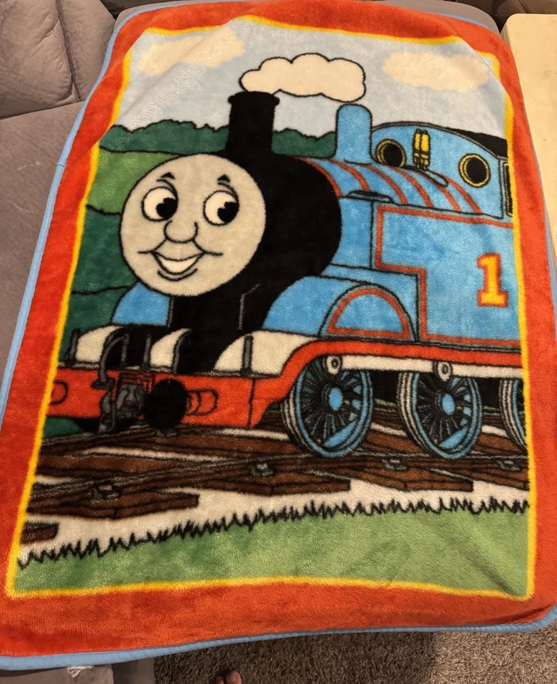 2006 Thomas And Friends 小引擎火车婴儿床儿童毯 44 英寸 X 30 英寸 — 第 3/3 张图片