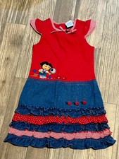 Vintage Y2K Nick Jr. Dora the Explorer Denim Dress size 6at red ladybugs
