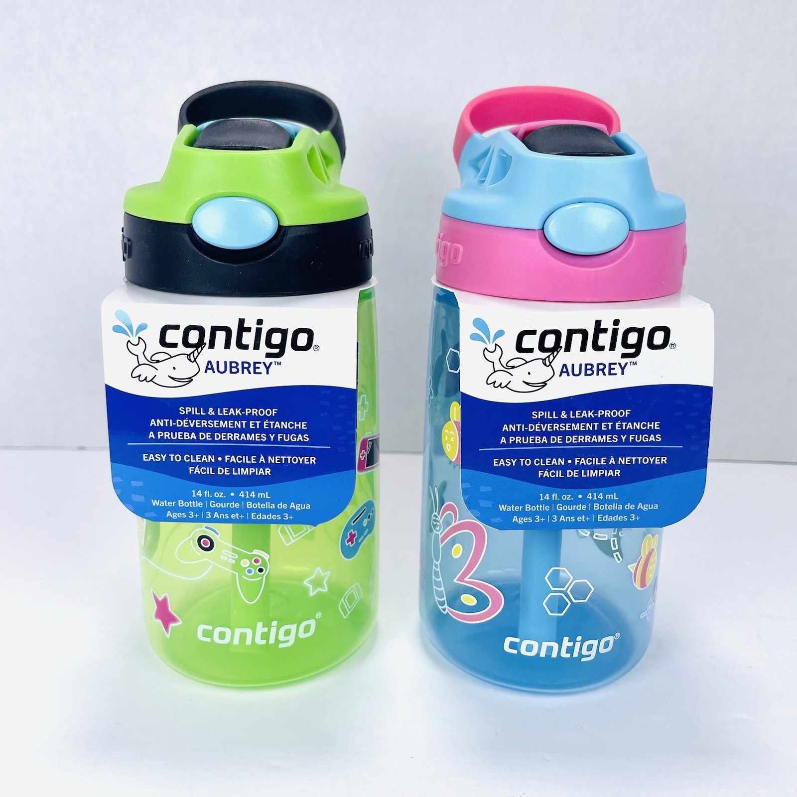 14 Oz Blue Green Pink Bpa Free New
