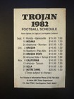 USC Southern California 1982 Football Pocket Schedule Card George Achica — photo 2