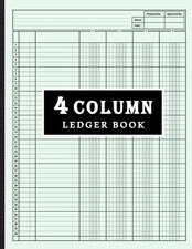 4 Column Ledger Book: Accounting Ledger Book for Small Business | Ledger Book fo
