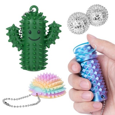 4 PCS Pain Stim Fidget Spinning Spiky Roller 3D Printed Sensory Toy