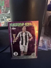 2024-25 Topps Chrome UEFA Kenan Yildiz #59 Magenta Shimmer Refractor