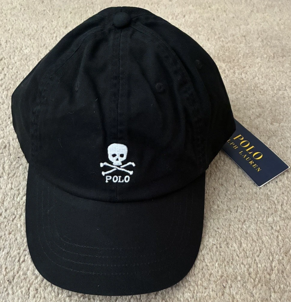 BNWT Polo Ralph Lauren Skull Crossbones Rare Black Baseball Cap Hat
Opens in a new window or tab