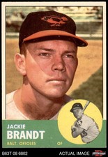 1963 Topps #65 Jackie Brandt Orioles 7.5 - NM+