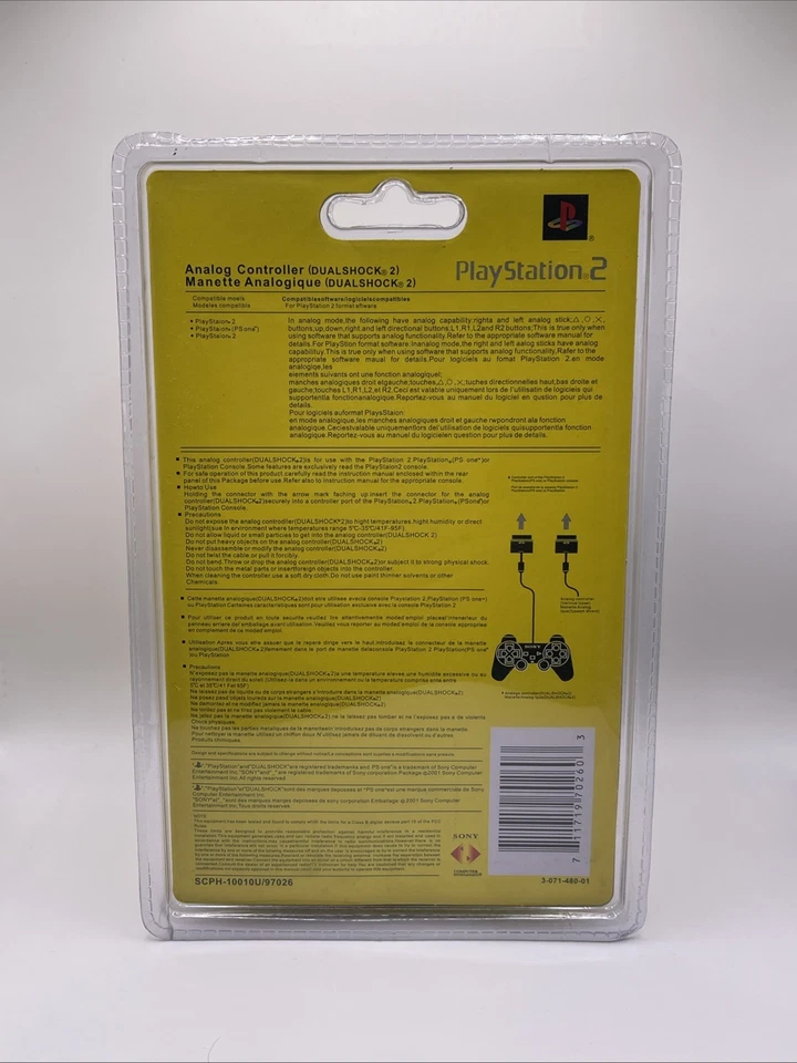 Sony PlayStation DualShock 2 Manette de Jeu - Noire (SCPH-10010) - neuve - Photo 2/4