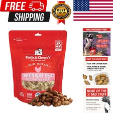 Freeze-Dried Raw Chicken Heart Dog Treats - Single Ingredient, No Additives -...