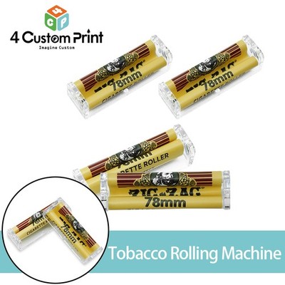 2pcs ZIG ZAG 78mm Plastic Easy Handroll Cigarette Rolling Tobacco Machine Yellow