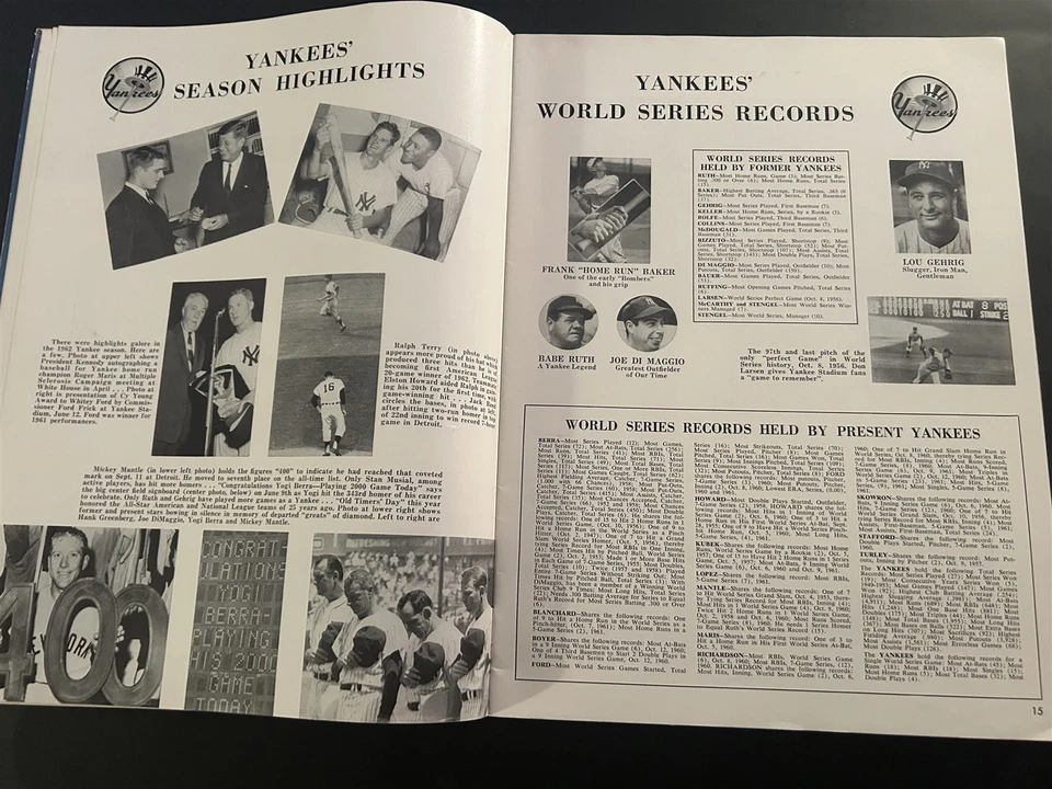 1962 NEW YORK Yankees SAN FRANCISCO Giants WORLD SERIES Prog MANTLE Willie MAYS  - Image 4 of 4