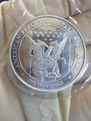 APMEX 1 Troy Oz .999 Silver BU.  (American Precious Metals Exchange).