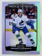 Andrei Kuzmenko 2022-23 O-Pee-Chee Platinum Marquee Rookie Rainbow RC #295 Card. rookie card picture