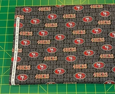 49ers San Francisco Mini Fabric, HALF YARD, Football Team 100% Cotton Fabric