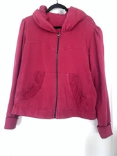 CMC Hoodie Jacket Color Me Cotton Green Zip-Up Women Size Medium