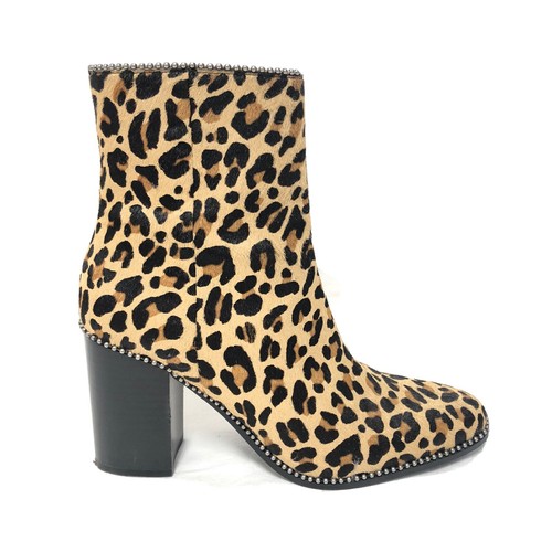 cheetah heeled booties