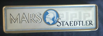 RARE - VINTAGE J.S. Staedtler, MARS STAEDTLER ~ 12 NEW PENCILS IN TIN, VERY NICE