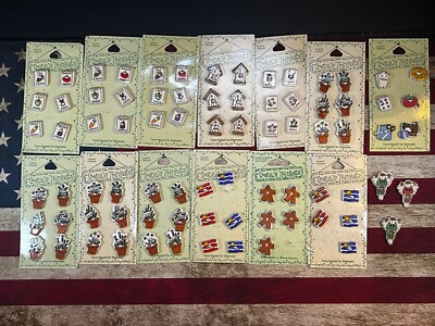 Vintage 1996 Trena's Trinkets Ceramic Buttons Lot Of 79 NOS! Westwater LOOK!