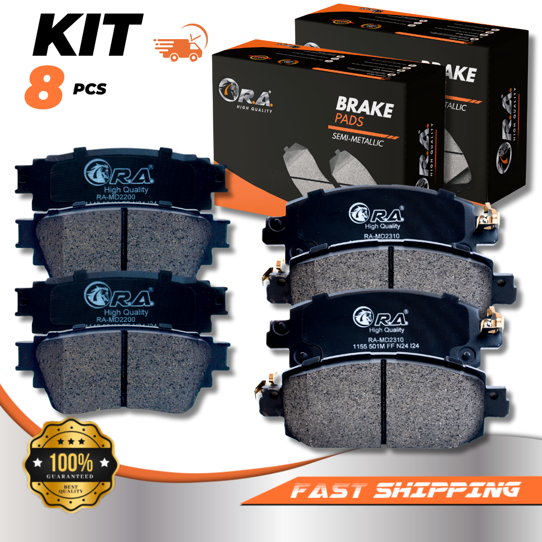 Front and Rear Disc Brake Pads for 2021 2022 Nissan KICKS 1.6L SR SV Disc Rear