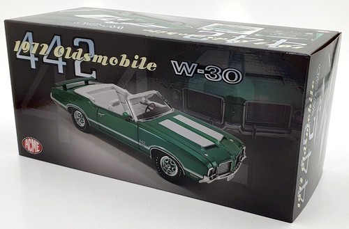 Acme 1/18 Scale Diecast A1805625 - 1972 Oldsmobile 442 W-30 - Green - Picture 6 of 6