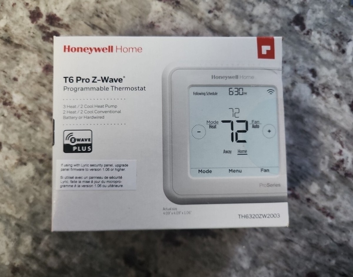 Honeywell T6 Pro Series Z-Wave Programmable Thermostat -White NEW  (TH6320ZW2003)