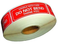 DO NOT BEND STICKERS HANDLE WITH CARE THANK YOU  1“ x 3” Sticker Premium Quality