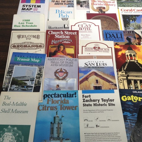 FLORIDA 50+ VINTAGE POSTCARD LOT w/ Brochures Pamphlets Ephemera Maps Ads Pics - Picture 15 of 22