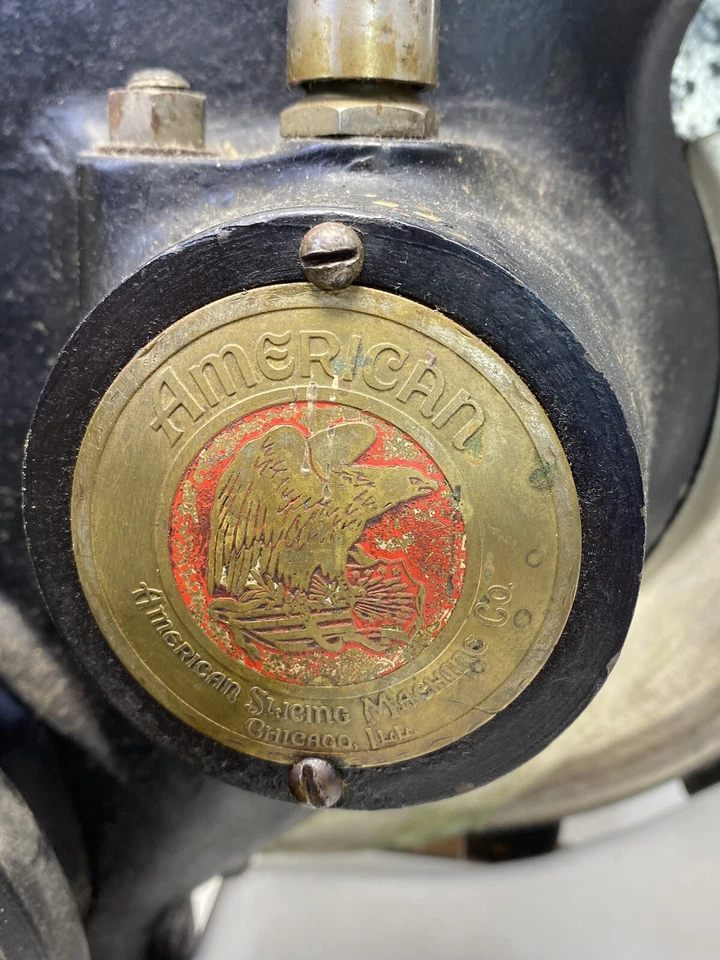 Antique American Meat Slicing Machine Commercial Meat Slicer 1940s Cast Iron - Image 2 of 4