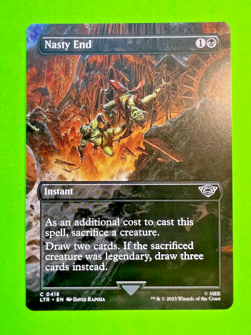 MTG The Lord of the Rings ( Nasty End ) Borderless 0416