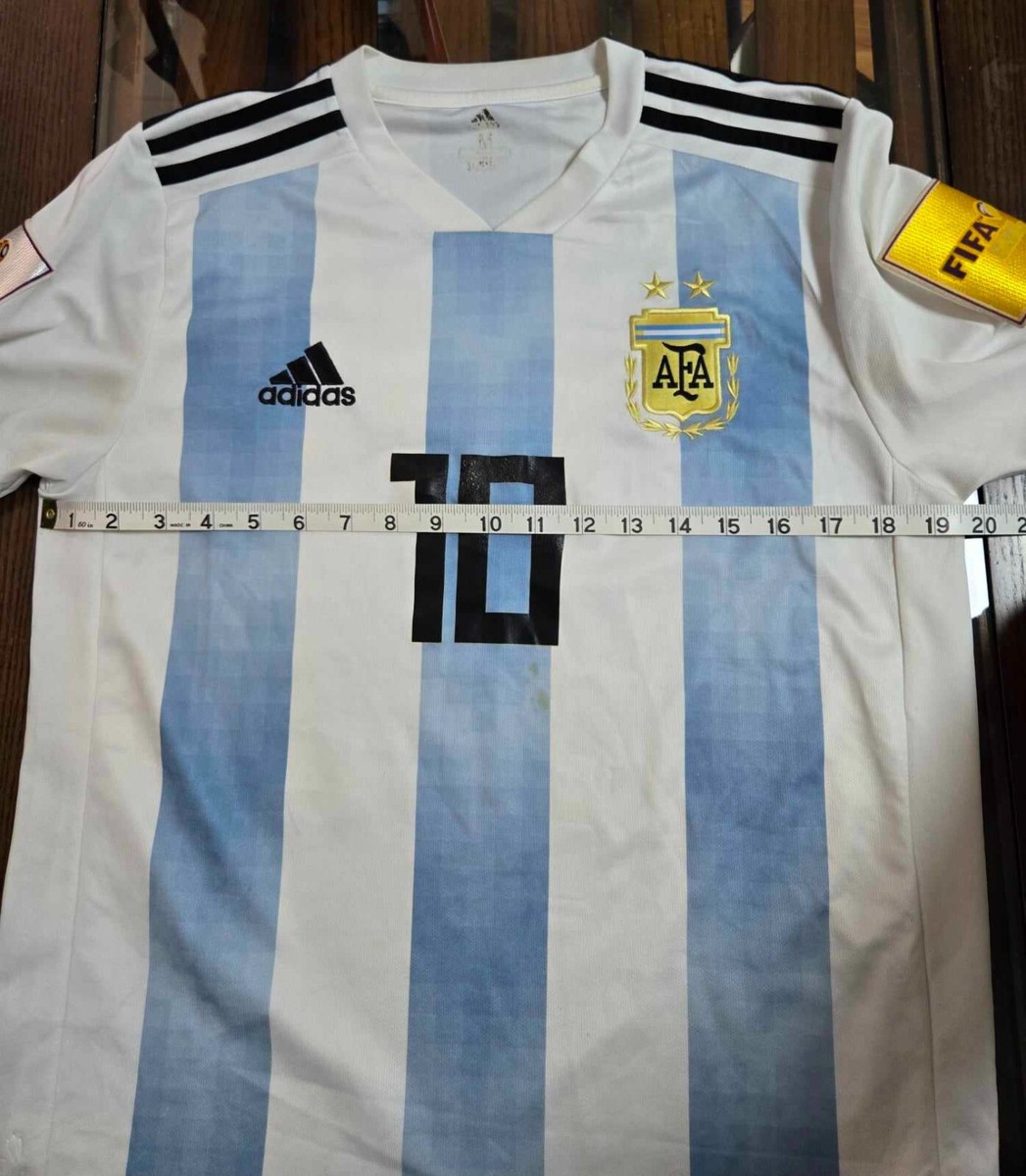 Argentina 2018 Home Authentic Shirt #10 Messi FIFA World Cup