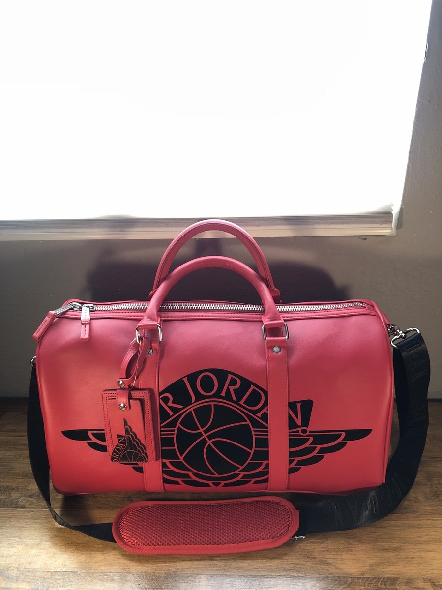 Nike Air Jordan Bags | Nike Air Jordan Premium Red Leather Duffle