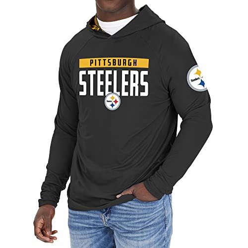 Мужская толстовка Zubaz NFL Pittsburgh Steelers Solid Team с капюшоном на камуфляжной подкладке